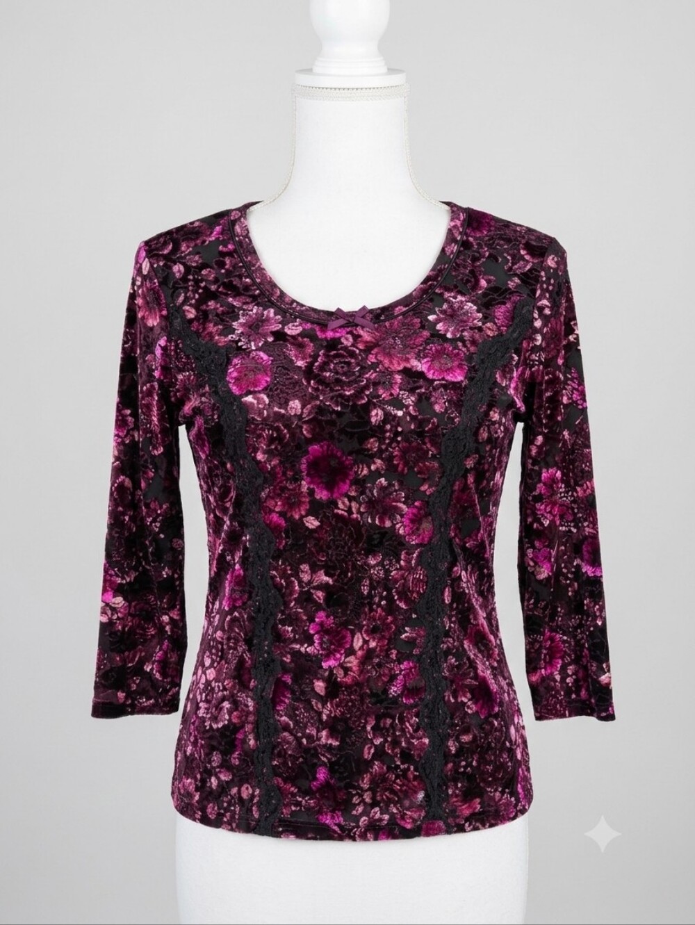 Vintage Y2K Roz Ali Floral Top Size Medium Fark Romantic Whimsigoth Fairycore